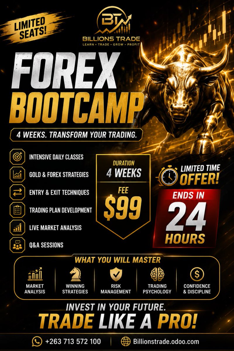 NkosiFx's tweet photo. ๐ฃOur Sessions will be starting today evening.
However I will only be dealing with those part of it now.
When the offer ends, no new people will be accepted until the next bootcamp that is next year in 2027.
Let me show you the power of btmm! ๐ซก
#Billions #Trader #Forexbootcamp https://t.co/lxIkJG9u5x