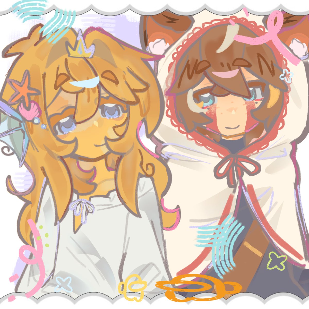 Haferkeks28's tweet photo. I fell asleep multiple times while drawing this
Anyway what even is their duo name? #princezamfanart #ewronfanart https://t.co/UsRsIcIthE