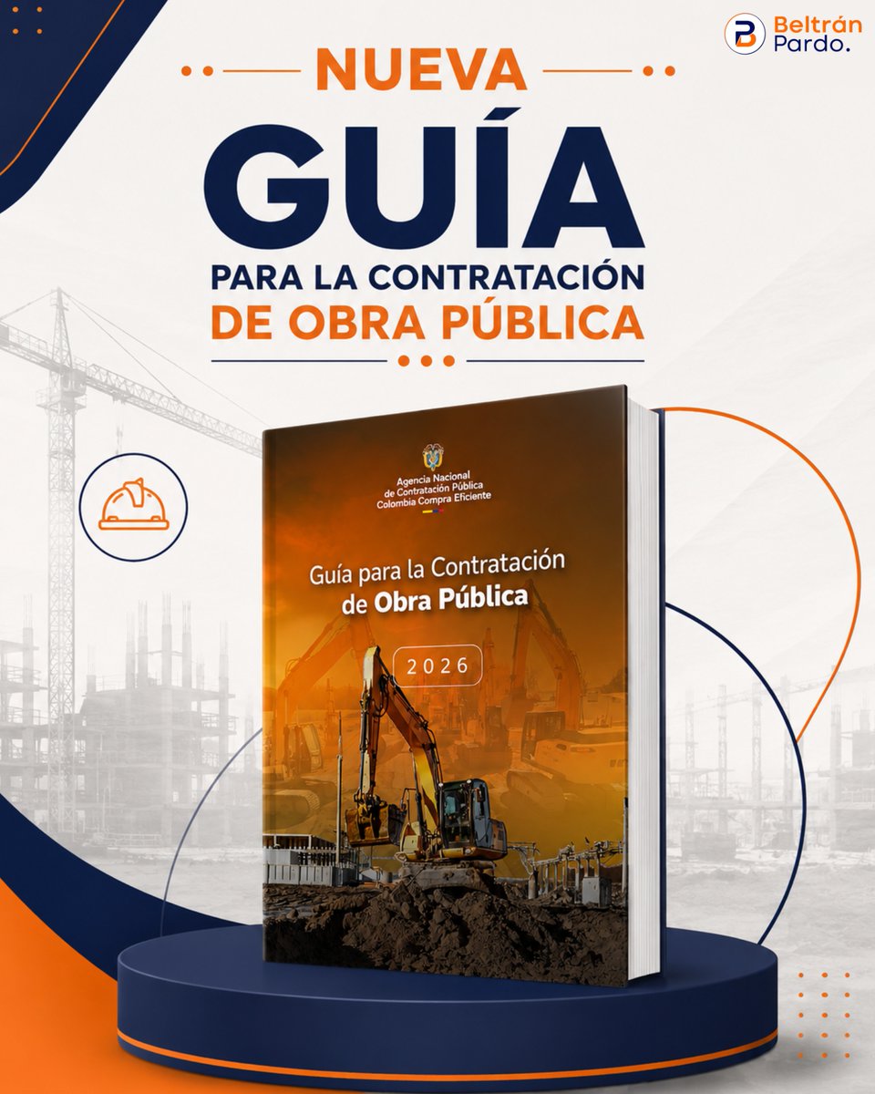 bpaabogados's tweet photo. NUEVA GUÍA PARA LA CONTRATACIÓN DE OBRA PÚBLICA 🏗️

@colombiacompra  publicó la Guía para la Contratación de Obra Pública📘, la cual es un instrumento de consulta 📖 que orienta a las entidades estatales 🏛️ en la estructuración 🏗️ y gestión ⚙️ de los procesos de contratación de obra pública 🚧, promoviendo buenas prácticas ✅ durante todas sus etapas. La guía desarrolla, entre otros, los siguientes temas:

📚 Marco normativo y principios de la contratación pública.
📝 Planeación, estudios y diseños.
📊 Análisis del sector, presupuestos, APU y AIU.
⚖️ Modalidades de selección y Documentos Tipo.
🏗️ Ejecución del contrato, interventoría y supervisión.
✍️ Modificaciones, prórrogas, adiciones y cesiones.
⚠️ Garantías, facultades sancionatorias y controversias.
✅ Liquidación y cierre del expediente contractual. 

Consulta la guía 🔗 https://t.co/wU1VoKjino

#MoverNosMueve #BPInforma #JuntosSomosMás