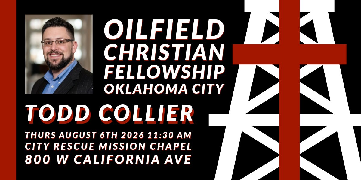 OCF_OKC's tweet photo. Join OKC OCF this Thursday August 6th at OKC City Rescue Mission 11:30 AM with Todd Collier currently in sales for Halliburton and an #OilGas professional approaching 20 years in our #energy industry. 

NO RSVP OR TICKET NECESSARY ... DONATIONS ARE ACCEPTED https://t.co/1IlKxmMiLz