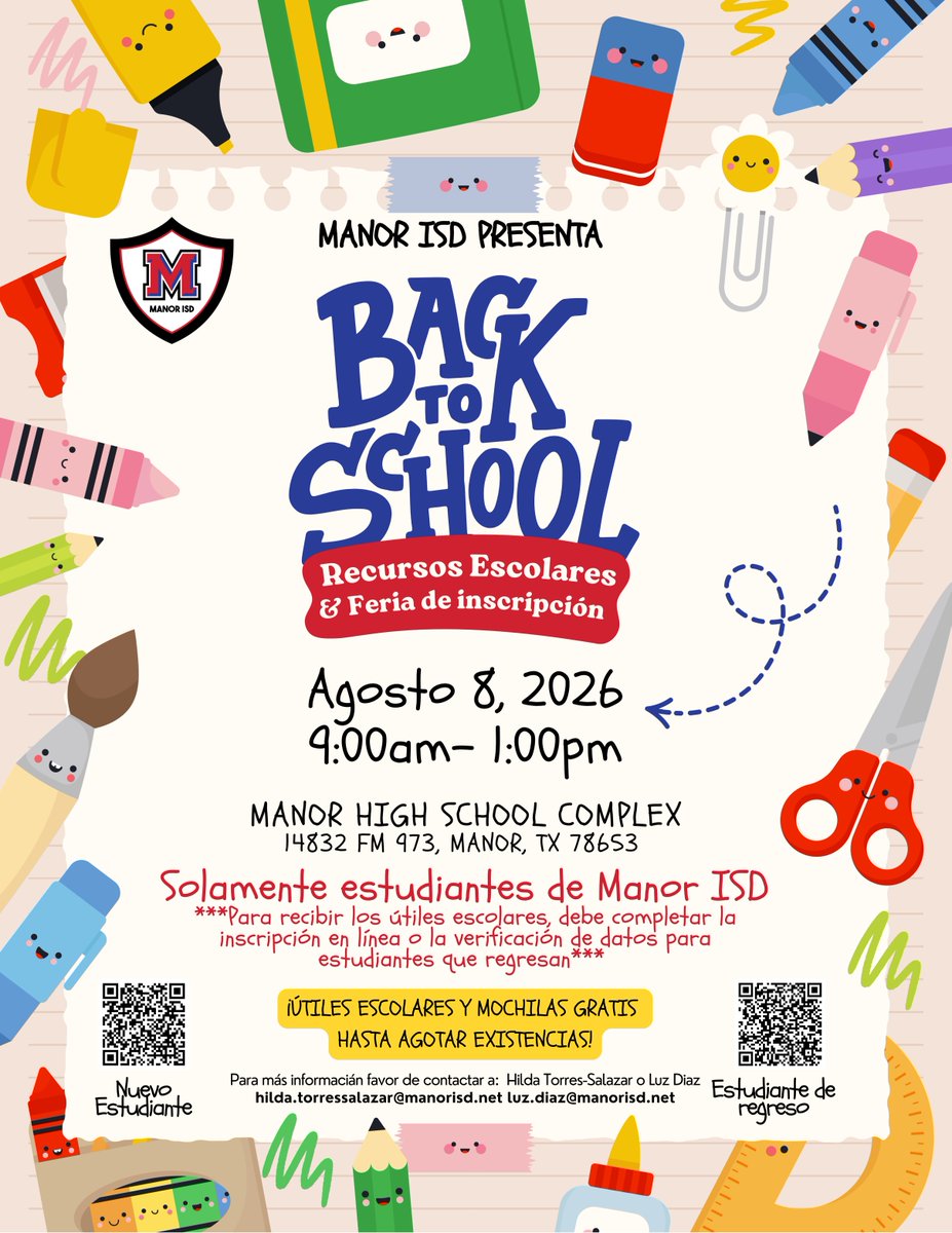 ManorISD's tweet photo. The Back to School Bash is ALMOST HERE!🎉 Spread the word & we'll see you there! #LeadTheWay🌟 https://t.co/IZxoZdGSoa