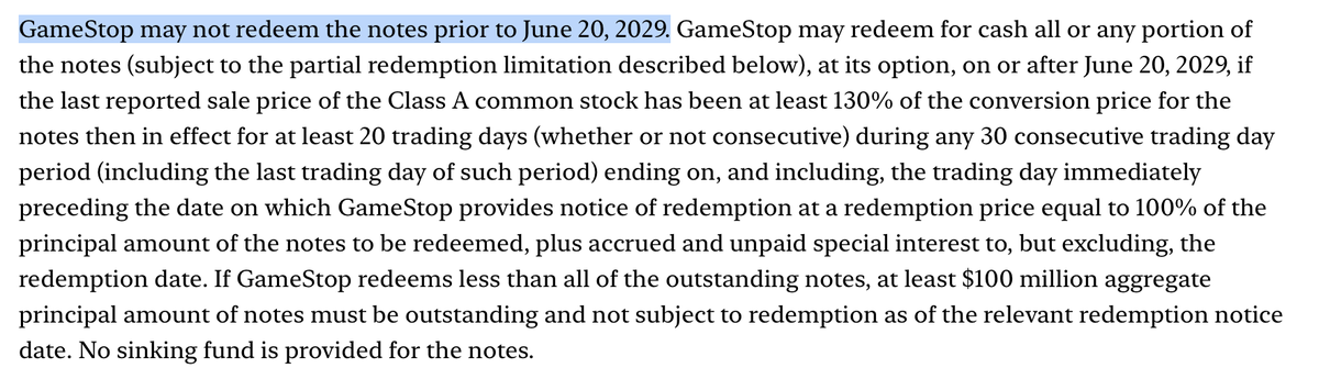 WhatCanIMT's tweet photo. 😈 GameStop didn't initiate exchange on these notes. Someone needed $GME shares on the C35 deadline for the DTCC's 6/29 Market Disruption and used these Convertible Notes to get them. 
❤️ C35 deadlines
https://t.co/R0B47n0nPt https://t.co/OFrcmaGH7M