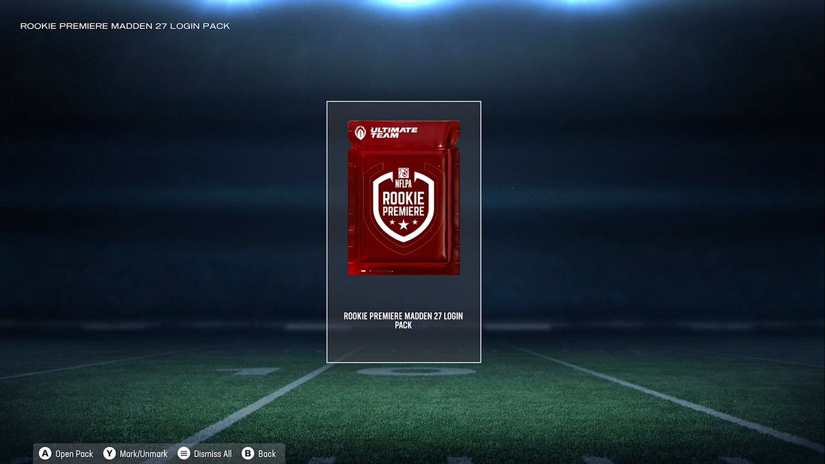 Zirksee's tweet photo. Looks like ANOTHER Madden 27 Crossover Pack just dropped. Log in to Madden 26 and get this. 40X 70+ PACKS????? https://t.co/PqAwUwGHnw