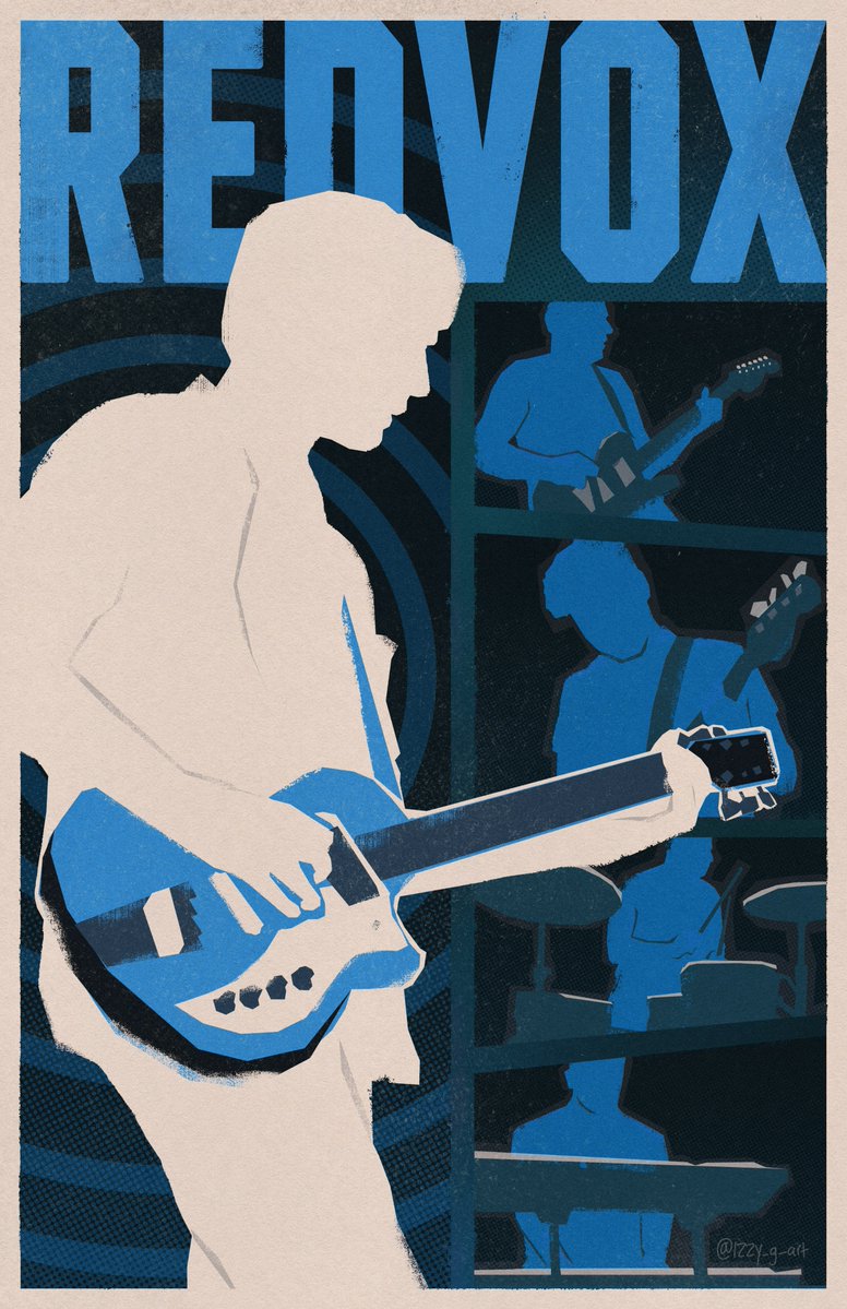 Izzy_g_art's tweet photo. Congrats to @redvoxband for finishing their first tour! Wanted to design a little poster for the occasion, they killed it 🎸 https://t.co/drJGL8PJI0