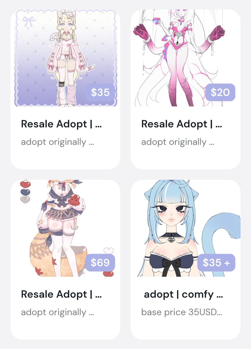 lobotsune's tweet photo. looking to sell my adopts i no longer connect with </3  

♡ + ↻ are welcome 𖹭 
↓↓↓ https://t.co/UO1pu6f6bT