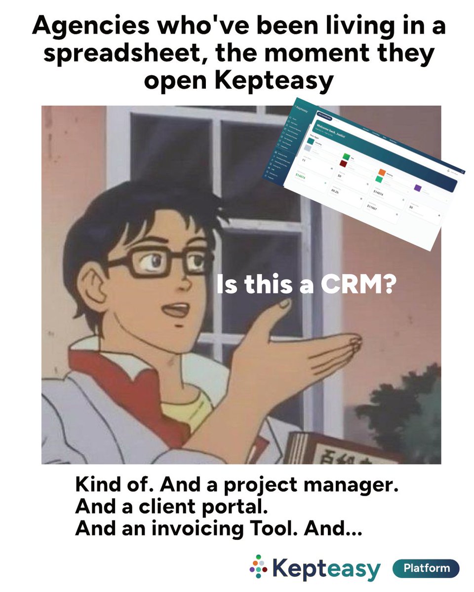 kepteasy's tweet photo. #mondaymeme #kepteasyplatform #projectmanagement #clientportal https://t.co/JWuAvA6Hiq