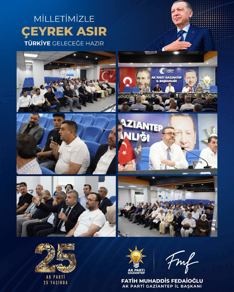 AKPartiG_Antep's tweet photo. İl Başkanımız Sayın Fatih Muhaddis Fedaioğlu başkanlığında; İl Kadın Kolları Başkanımız Sayın Dilan Ensari Şahin ve İl Yönetim Kurulu Üyelerimizin katılımıyla İl Yönetim Kurulu Toplantımızı gerçekleştirdik.

Toplantımızda teşkilat çalışmalarımızı kapsamlı şekilde değerlendirirken, sahadaki faaliyetlerimizi gözden geçirdik ve önümüzdeki döneme ilişkin hedeflerimizi istişare ettik. Ortak akıl, güçlü koordinasyon ve teşkilat bilinciyle Gaziantep'imize ve aziz milletimize hizmet yolunda çalışmalarımızı kararlılıkla sürdürmeye devam ediyoruz.

Cumhurbaşkanımız Sayın Recep Tayyip Erdoğan'ın ortaya koyduğu Türkiye Yüzyılı hedefleri doğrultusunda; birlik ve beraberlik ruhuyla, aynı inanç ve aynı heyecanla durmadan çalışmaya devam ediyoruz. 🇹🇷

@abuyukgumus 
@fmfedaioglu 
@avdilanensari 
@Akparti