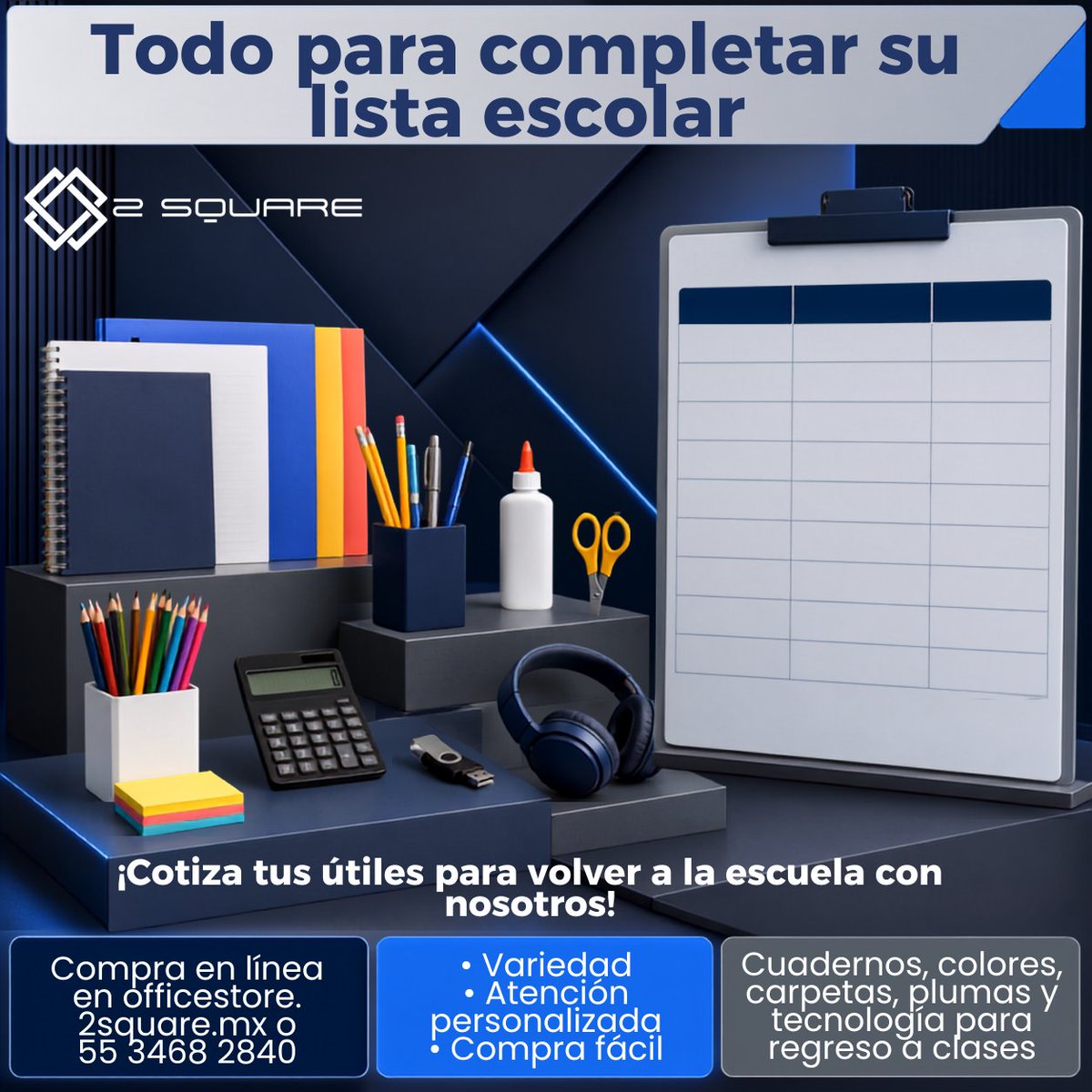 2SquareMX's tweet photo. 🎒 ¿Ya tienes la lista escolar?

Visita OfficeStore y comienza a cotizar útiles, organización y tecnología.

📋 También puedes enviarnos tu lista.
🔎 Si no ves un producto, pregúntanos.

🌐 https://t.co/cZZPJ6xODL
📲 55 3468 2840

#2SquareMX https://t.co/icHYQ9XE2R
