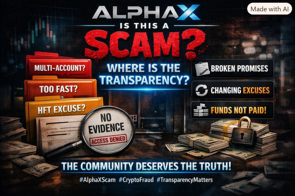 Adanzyekript's tweet photo. Hello @AlphaX_DEX,
This is the first time I have ever made a public post like this about any exchange. Every exchange has its own risk control policies, and as partners, we understand and respect that. Winning and losing are both part of trading. However, this is no longer about risk management—it is about broken promises, constantly changing excuses, and a complete lack of transparency.
Around 10 days ago, my team participated in AlphaX's 100 USDT Cash Reward Campaign. Dozens of my community members completed the campaign according to the published rules.
At first, we were told that the rewards would be distributed on Friday.
Then, without any explanation, the distribution date was postponed to Monday.
When Monday arrived, not a single one of my members received their reward.
When we asked why, the first response was:
"Multi-account."
So I asked for the evidence.
If any of my members actually violated the rules by using multiple accounts, I have no problem explaining that to my community. Anyone who breaks the rules should not receive rewards.
But no evidence was ever provided.
Then the explanation changed.
This time we were told:
"The trading was too fast."
I personally reviewed approximately 70 different trading records.
The shortest holding time I found was around 6 minutes, while the average holding time was well over 7 minutes.
After presenting this data to AlphaX, the explanation changed once again.
Now the reason became:
"High Frequency Trading (HFT)."
So I asked them what they actually meant by HFT.
Their answer was:
"Opening and closing several positions with a large balance."
I then reviewed all of my members' trading data again.
Lowest deposit: 250 USDT
Highest deposit: 10,000 USDT
Average deposit: 1,340 USDT
So here's my question:
How can someone who starts with only 250 USDT and generates 1 million USDT in trading volume be classified as a High Frequency Trader?
There was no answer.
My message was simply left on "seen."
Later, I spoke with two other AlphaX partners.
They experienced exactly the same situation.
The same excuses.
The same responses.
One of those partners generated over 2 million USDT in trading volume, yet received exactly the same rejection.
At this point, it no longer appears that individual cases are being reviewed. Instead, everyone seems to be receiving the same generic responses regardless of their trading activity.
As a result of this situation, I have suffered approximately 8,000 USDT in losses.
And I know I am not the only partner affected.
Let me be perfectly clear:
We have never asked AlphaX to reward users who actually violated the rules.
On the contrary.
If someone broke the rules,
Publish the list.
Provide the evidence.
Disqualify those users.
No reasonable partner would object to that.
But you cannot reject every participant by continuously changing the reason while providing no proof whatsoever.
This is not only unfair to partners who spent time, money, and effort promoting your platform—it also damages the trust of every trader who participated in good faith.
Trust in the crypto industry takes years to build and only days to destroy.
This is no longer just about an unpaid campaign.
It is about transparency.
It is about accountability.
It is about respecting your partners and your users.
I will continue speaking publicly until this issue is addressed transparently and fairly.
If other AlphaX partners have experienced the same situation, I encourage you to share your experience in the comments.
The community deserves to know the truth.
#AlphaX #AlphaXDEX #Crypto #CryptoExchange #Trading #Futures #CryptoTrading #Web3 #Blockchain #Transparency #FairTrading #CryptoCommunity #AffiliateMarketing #Exchange #ScamAlert #TrustMatters #ProofNotExcuses #PayYourPartners