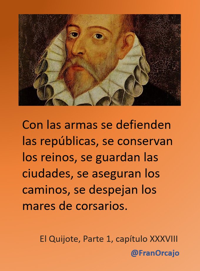 FranOrcajo's tweet photo. @perezreverte @mjsolanofranco Cervantes, que tan bien conocía el Mediterráneo, lo dejó clarito hace más de 400 años. https://t.co/lkzwfNkS0C