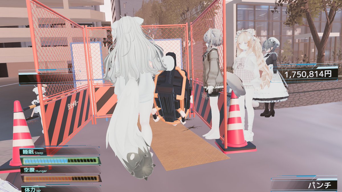 Haniwa_VRC_'s tweet photo. 気になってたワールドで遊んでたらみんなも来た☺️
NPC3人に見守られながら仕事するみじもん先生とその周りで掃除をするあむちゃんといちごちゃん。
銀行強盗難しそうだったから50万をいちごちゃんにあげて見守ったが、金庫が固かった🥲 https://t.co/FmAzHLhWkK