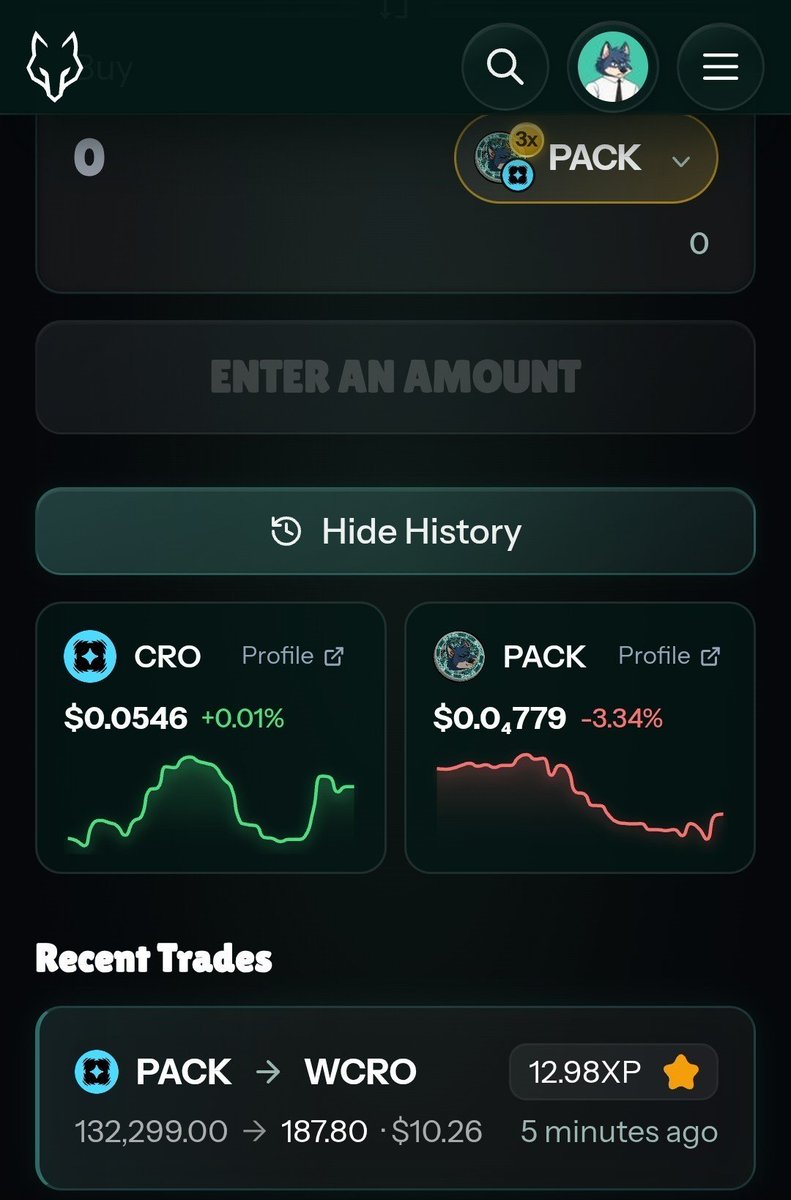 Mursty_onX's tweet photo. Day 1 of making $10+ swaps on @wolfswapdotapp.

Staying consistent, stacking XP, and enjoying every trade with the $PACK. 🚀 https://t.co/JDc3tsWsu7