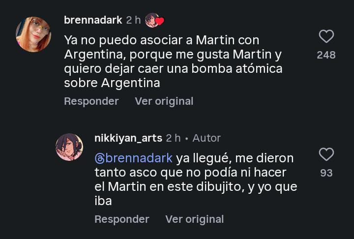 Colette_Hatter's tweet photo. @arlecoffee @choclotorta_mmh Para que haga este tipo de comentarios, es mejor que no vuelva a dibujar a Argentina. En LatinHetalia, Martín es la representación de Argentina, Martín ES ARGENTINA, no se pueden desligar de ninguna manera. Si a Nikki no le gusta, que no lo dibuje más. https://t.co/kWsLdnHGlQ