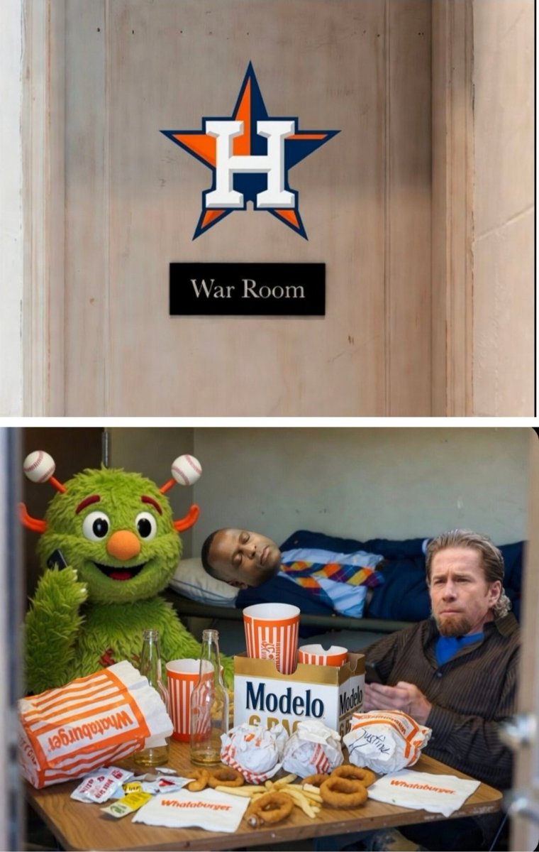 LeftyTravis's tweet photo. Meanwhile in the Astros war room... https://t.co/jMKWlxBJBO