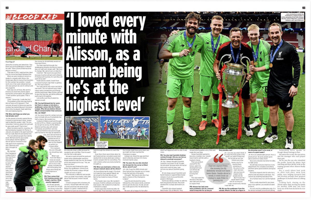 peter_bolster's tweet photo. Really proud to see my interview with @1JohnAchterberg featured on the front cover and spread across four pages. Another little milestone ticked off. 

A big thank you to John for being such a brilliant participant — a true LFC legend and an even better fella. @LivEchoLFC https://t.co/46oYmsE39g