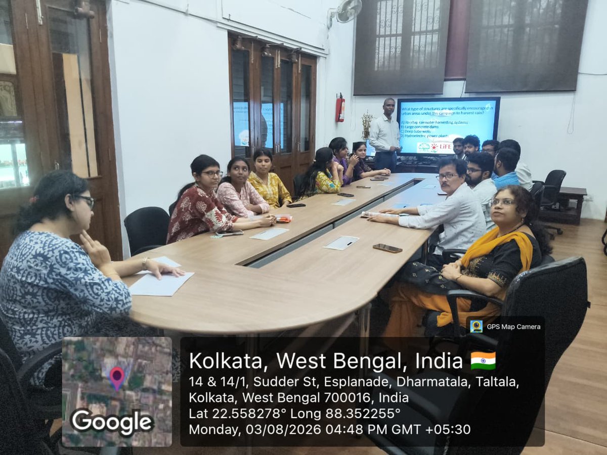 BSI_ISIM_Kol's tweet photo. 💧Catch the Rain Campaign at ISIM💧
Industrial Section Indian Museum organized a quiz competition among its staff members as part of the Catch the Rain Campaign to promote awareness about rainwater harvesting, water conservation, and sustainable water management. #catchtherain https://t.co/cMRWiGrWts