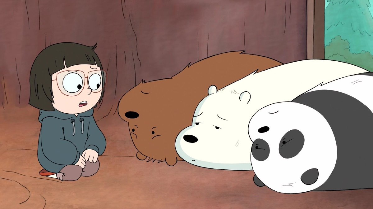 yahoo201027's tweet photo. When the Bears get sick while swimming in a contaminated lake, Chloe has to take care of them, but Panda's post, thinking that he's dying, gains the attention of the health department, thinking it's much worse in "Bear Flu", aired 10 Years Ago. #WeBareBears #DayInFandomHistory https://t.co/CJNxvSpvmG