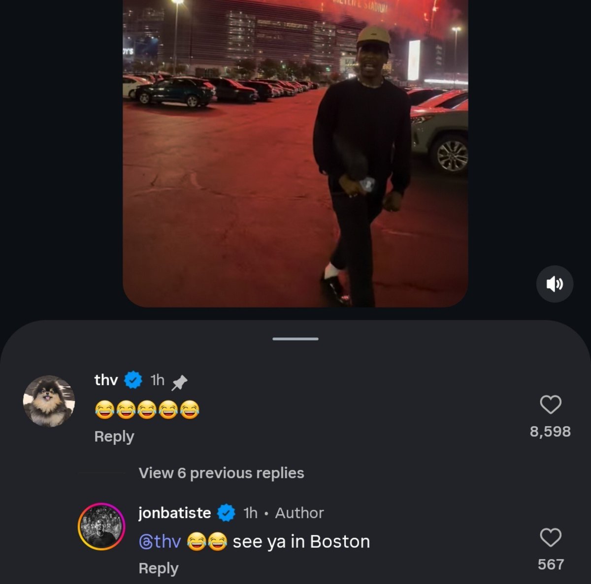 thvdiaries's tweet photo. taehyung commented on Jon batiste's reel, he attended the arirang metlife concert last night.

🧸😂😂😂😂😂
👤😂😂see ya in boston https://t.co/TzjNQxgTRY