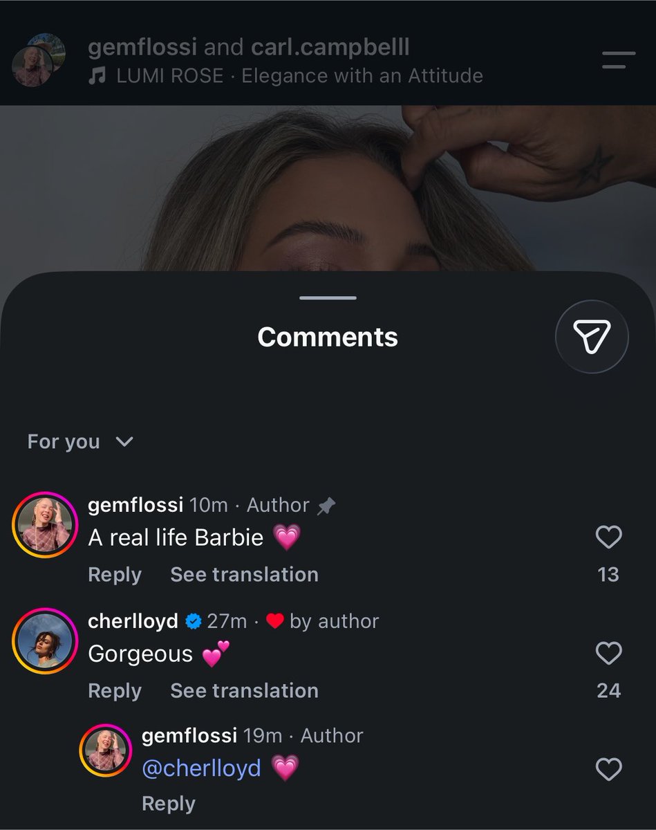 juliamayskafans's tweet photo. cher lloyd liked and commented on a photo of julia #loveislanduk https://t.co/IQfRGG1vI2