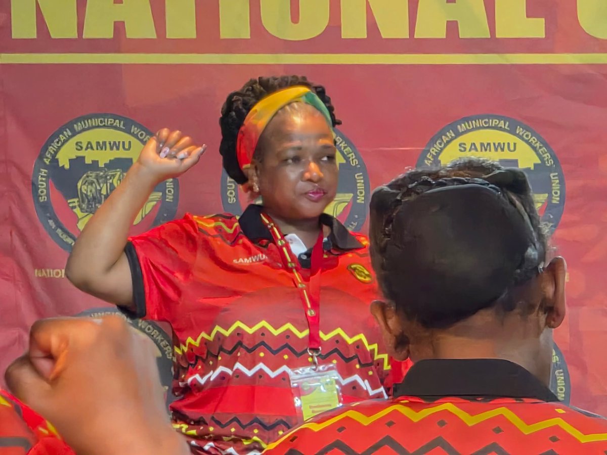 _cosatu's tweet photo. Today, #COSATU President Zingiswa Losi addressed #SAMWU National Gender Conference
#EqualPay
#GenderEquality
#GenderEquity
#ClassWar
#ClassStruggle https://t.co/LLQazzc7nv