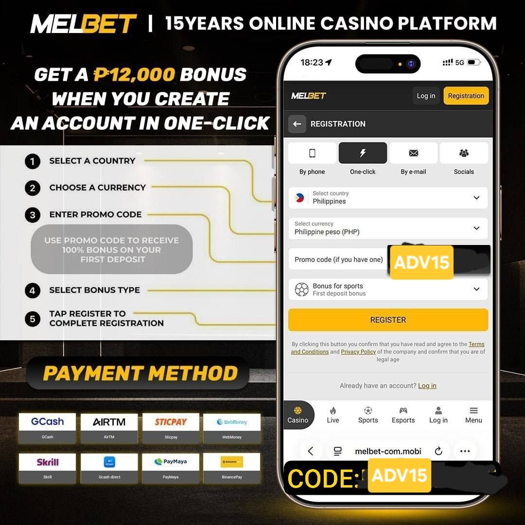 KamaruRidd47222's tweet photo. ✅ Register on Melbet with a promo code: ADV15 &amp; get up to $200 BONUS! ➡️https://t.co/cfPdzSq0Dj Don't forget to verify your account for smooth withdrawals! | Easy access and weekly cashback https://t.co/INJNRAsPhp