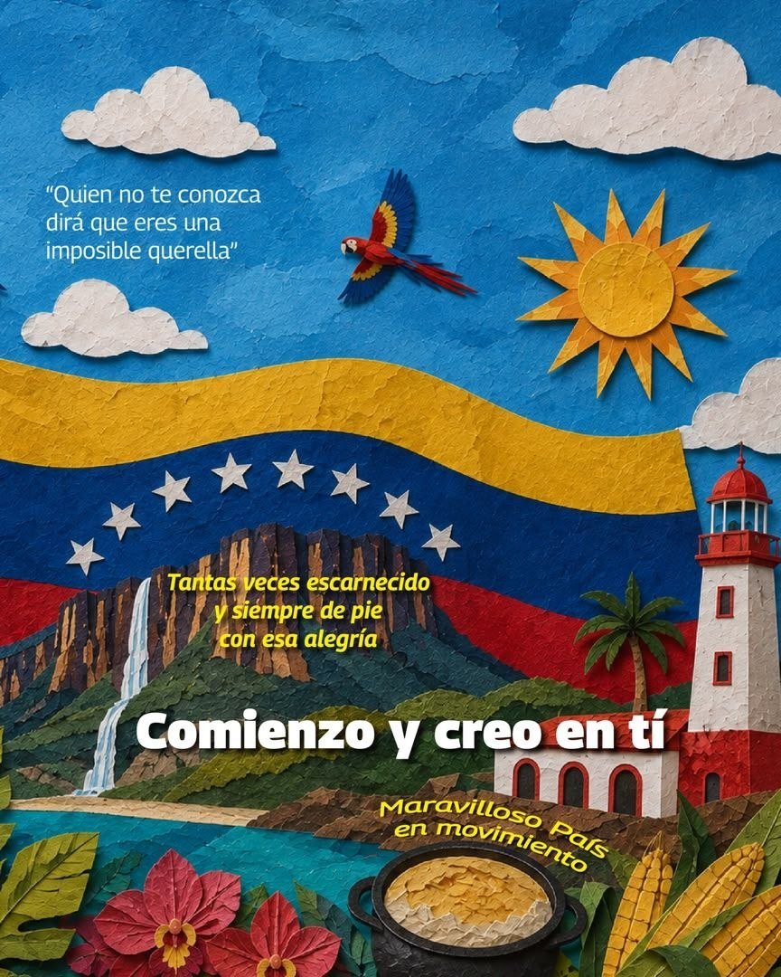 PartidoPSUV's tweet photo. 03 de agosto: Día de la Bandera Nacional. 

Rendimos honor a nuestro amado tricolor. Ese que nos infla el pecho de orgullo, el que nos recuerda de dónde venimos y la valentía que llevamos dentro. 🇻🇪✨ https://t.co/hyYHrCHBIz