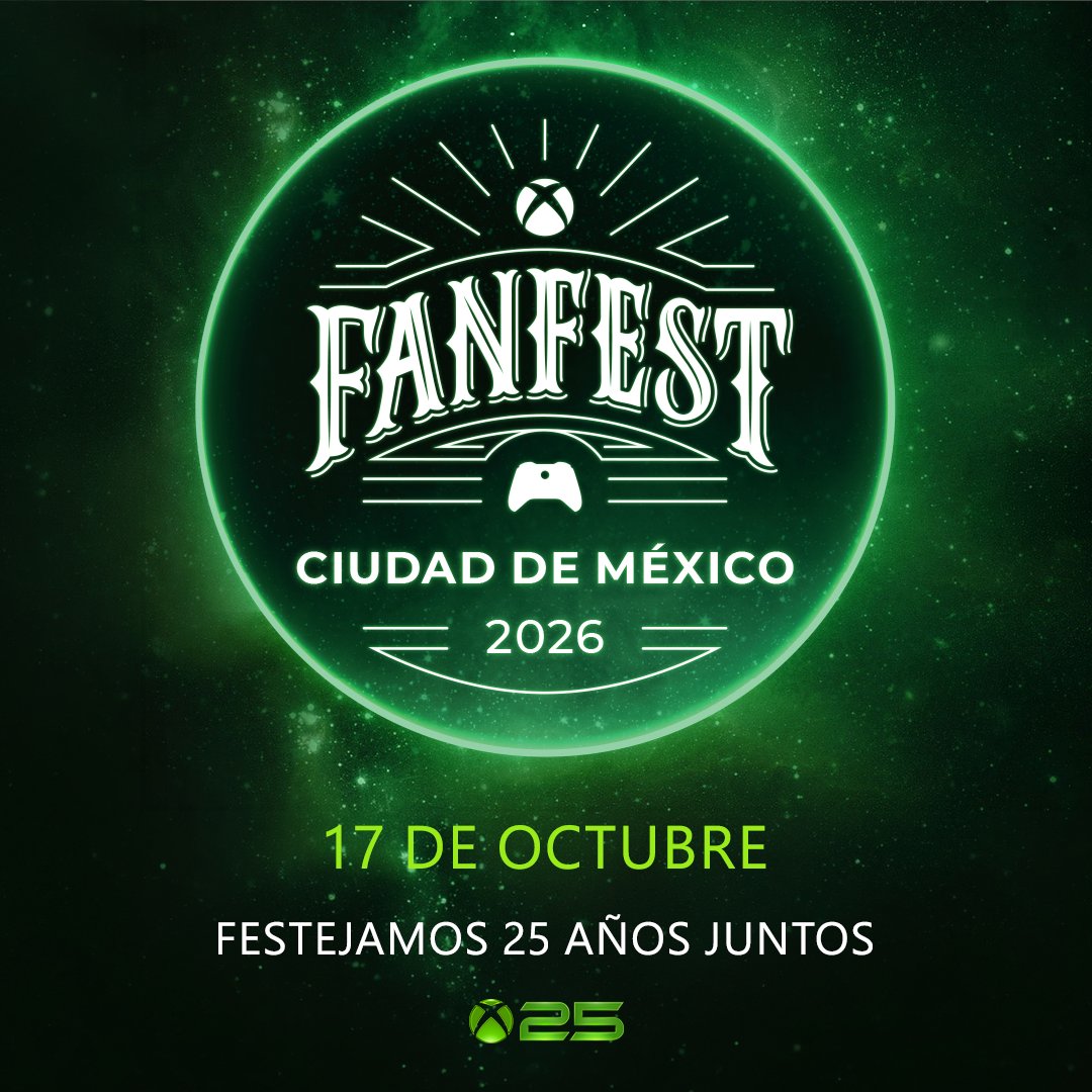 XBOXMexico's tweet photo. La mejor manera de celebrar 25 años es con la comunidad. #XBOXFanFest https://t.co/bgftYAkXFm