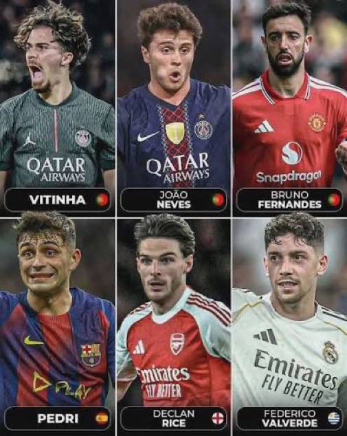 Jerrankingmedi9's tweet photo. Considering the caliber of players here 

Fair to say the least creative midfielder in this group is Declan Rice. https://t.co/NHYzq4lBbh