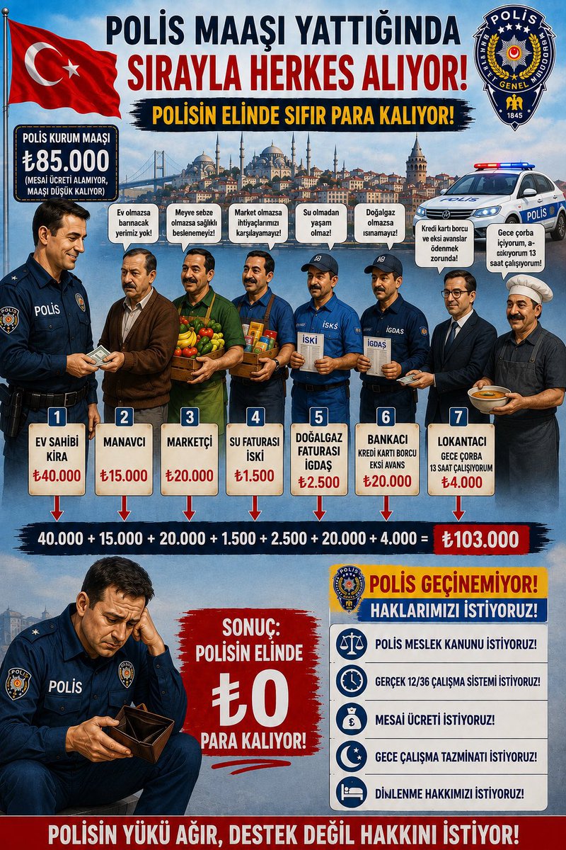 polissorunlar's tweet photo. Etkinlik için görseller part 2 #PoliseAdilMaaş https://t.co/Xww54NZAXe