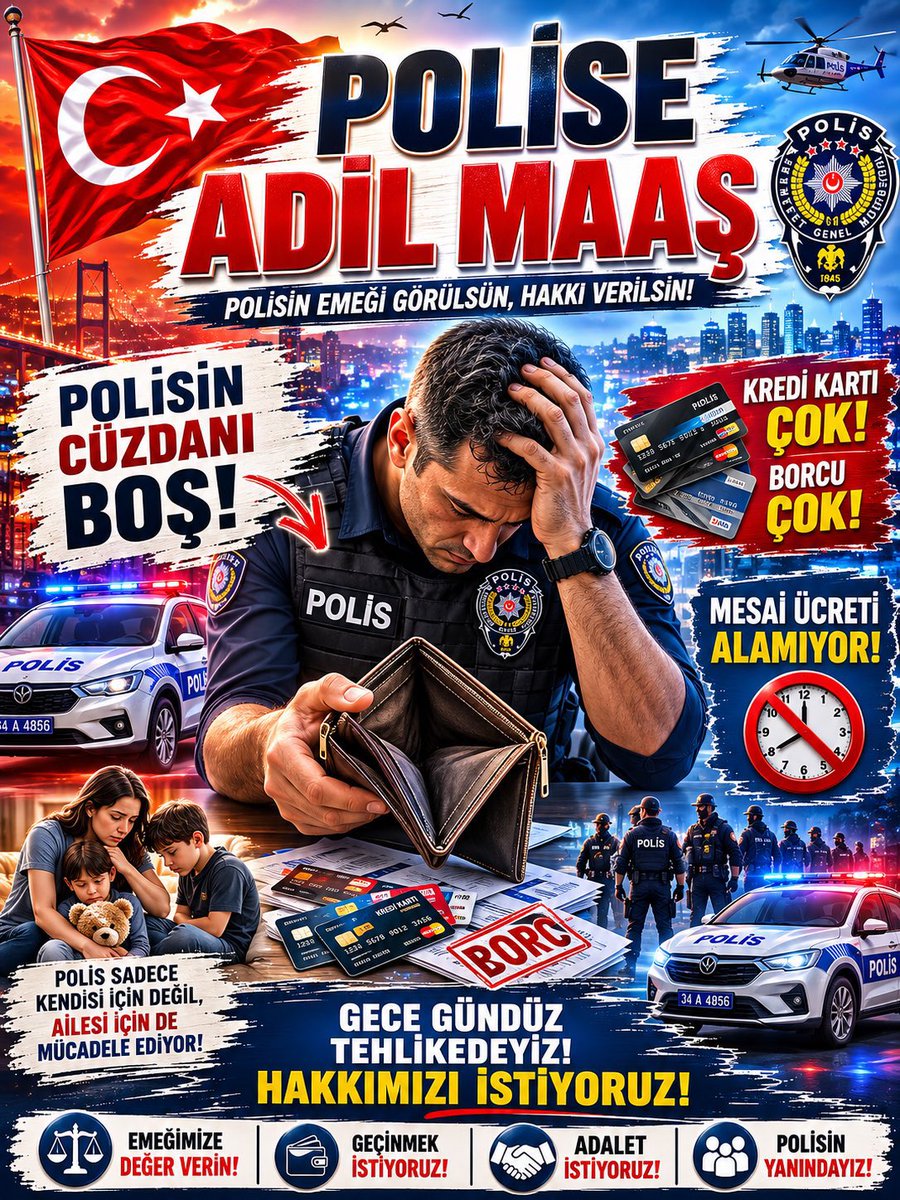polissorunlar's tweet photo. Etkinlik için görseller part 2 #PoliseAdilMaaş https://t.co/Xww54NZAXe