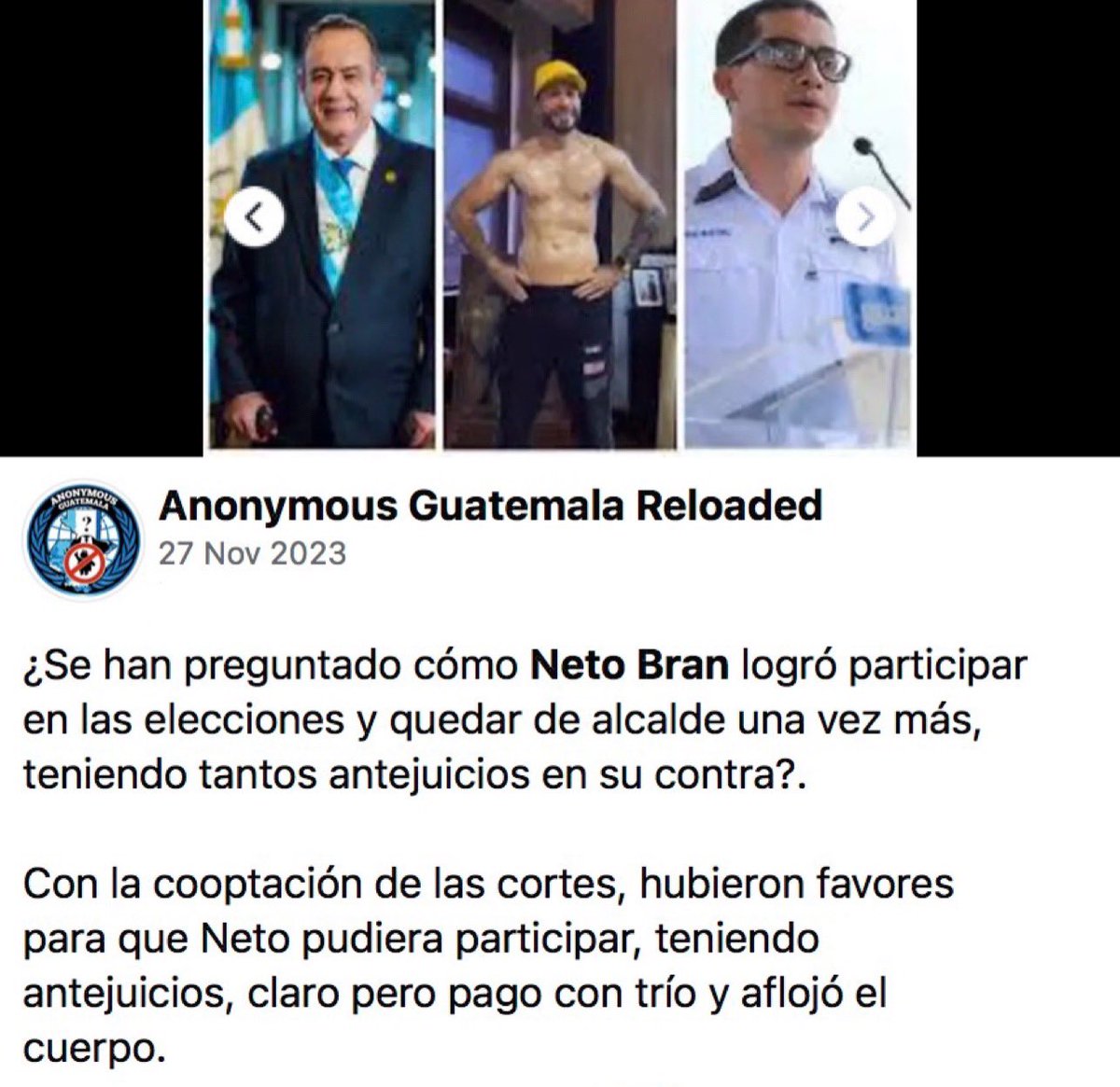 LosAnonymousGT's tweet photo. Nosotros habíamos publicado esto mismo en Agosto y Noviembre del 2023,  no nos inventamos nada y aquí ha sido publicado por El Periódico Investiga…  

El Principito y el Ogro ya tienen candidato

Durante la elección de 2023 Miguel Martínez, el Principito, ayudó a @netobran … https://t.co/2dUlRTUwom
