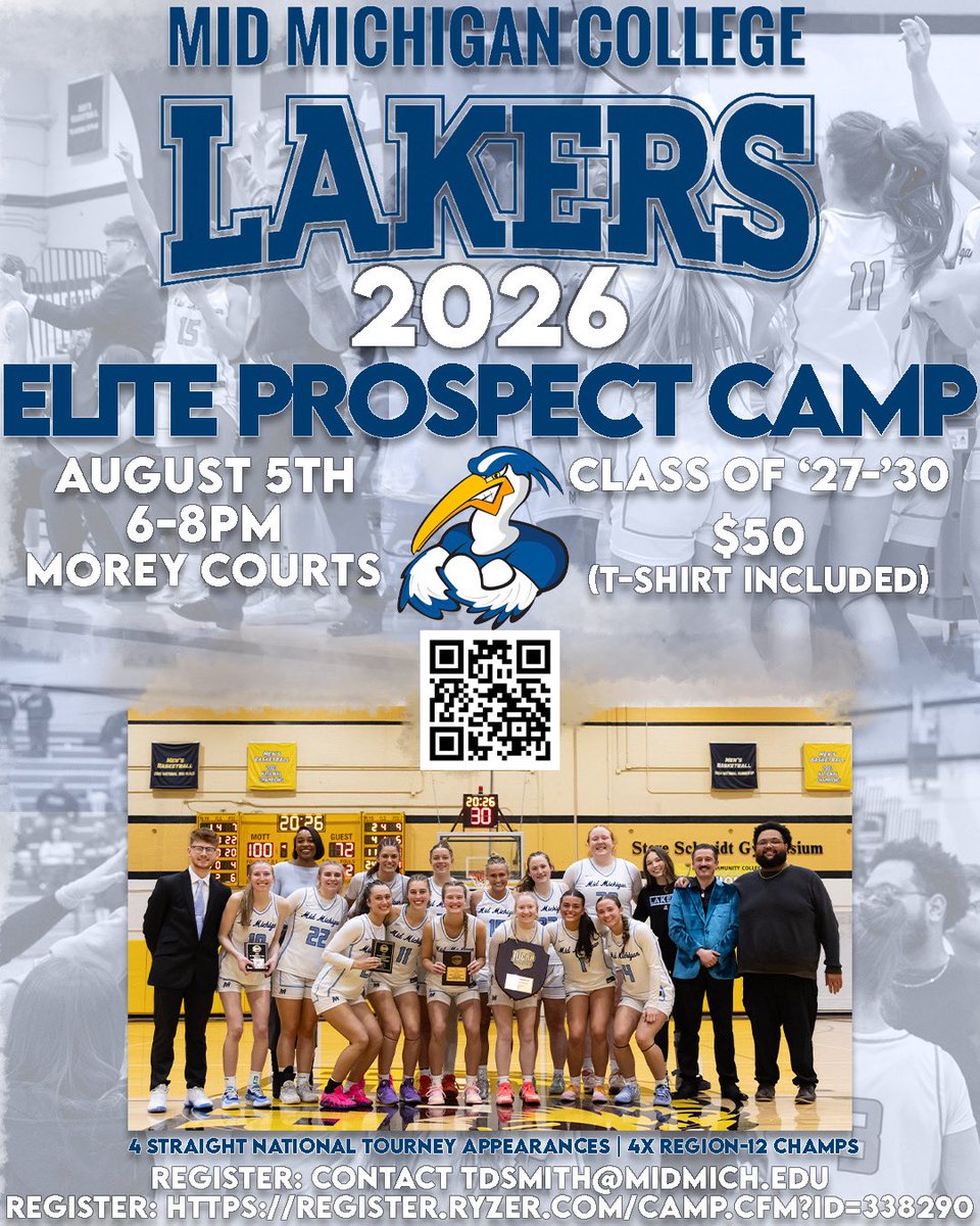 MidMichWbb's tweet photo. Camp Week is here! You still have until Wednesday morning to get registered! Link for registration: https://t.co/2ceGvtzIlI

Please bring a practice jersey if you are planning on attending! Youth camp check-in starts at 8:15 a.m. and High school checks in from 5:15-5:45 p.m. 🌊 https://t.co/ykE56698kQ