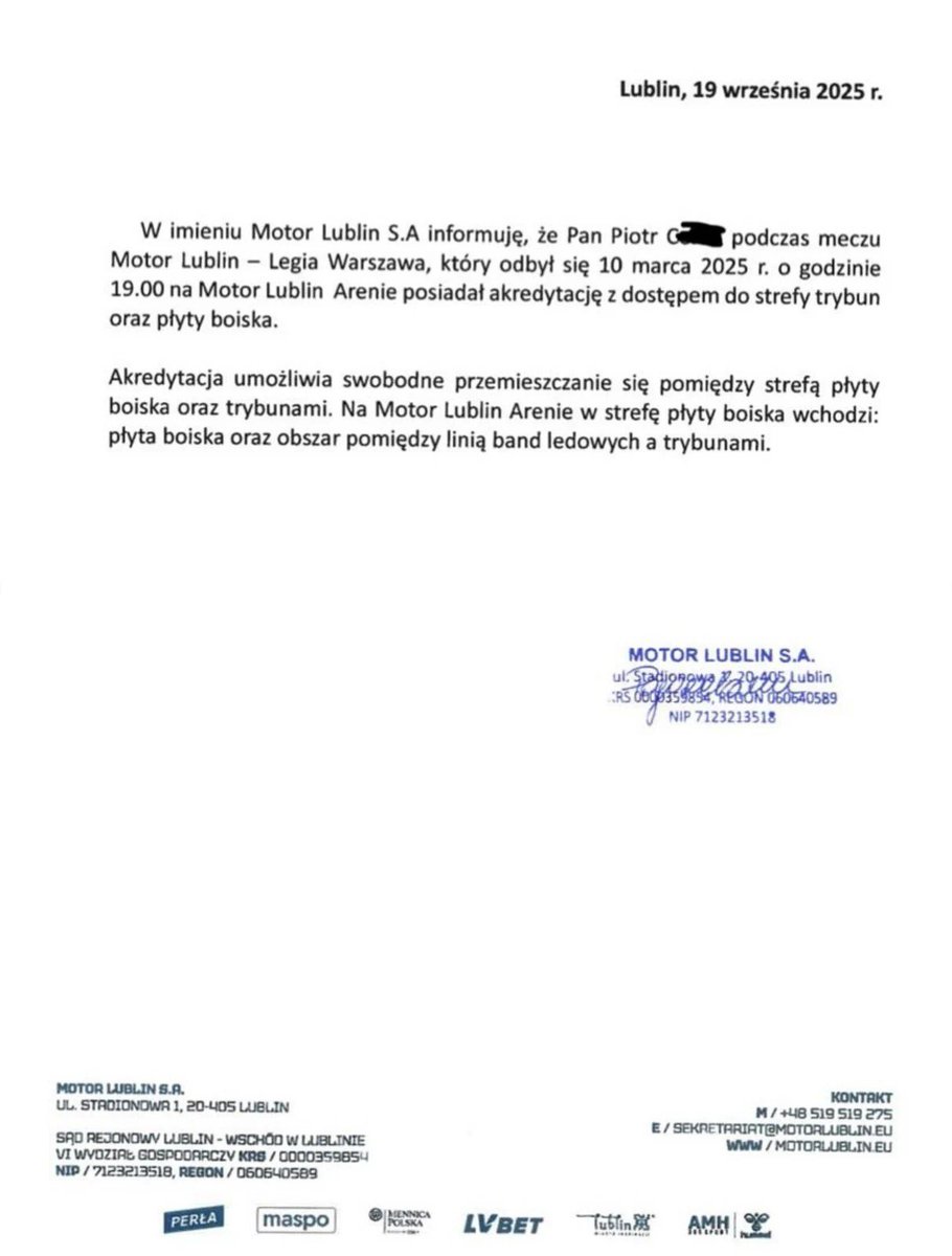 karoltyniec369's tweet photo. Kilka faktów dla osób, które nie wiedzą, o co chodzi w sprawie Starucha, albo uważają, że prezydent Nawrocki popełnił błąd, ułaskawiając go:

Piotr „Staruch” Staruchowicz otrzymał dwa lata zakazu stadionowego za przebywanie w miejscu nieprzeznaczonym dla publiczności.

Fakty są jednak takie, że Staruch nie popełnił żadnego wykroczenia. W momencie gdy miał dopuścić się tej „zbrodni”, czyli podczas meczu Motor – Legia, posiadał wszystkie wymagane zgody i akredytację, o czym sąd wiedział.

Sąd jednak z niewiadomych przyczyn nie uwzględnił tych oczywistych faktów i w trybie ekspresowym, bo po trzech miesiącach od przewinienia, wręczył Staruchowi dwuletni zakaz stadionowy.

Prezydent @NawrockiKn ułaskawiając Starucha nie zrobił nic złego tylko naprawił rażącą niesprawiedliwość, którą wyrządził sąd. A do tego przecież https://t.co/bnxVwq71um służy prawo łaski.