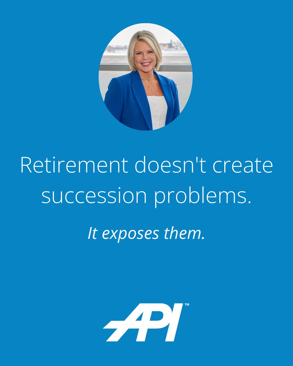 APIaviation's tweet photo. Replacing a person is easy.

Replacing everything they know isn't.

@APIaviation's Jennifer E. Pickerel shares why succession planning starts long before someone leaves.

Read more via @GlobalAir 
https://t.co/T3Vb1F9wuA https://t.co/lfqRKNeWfF