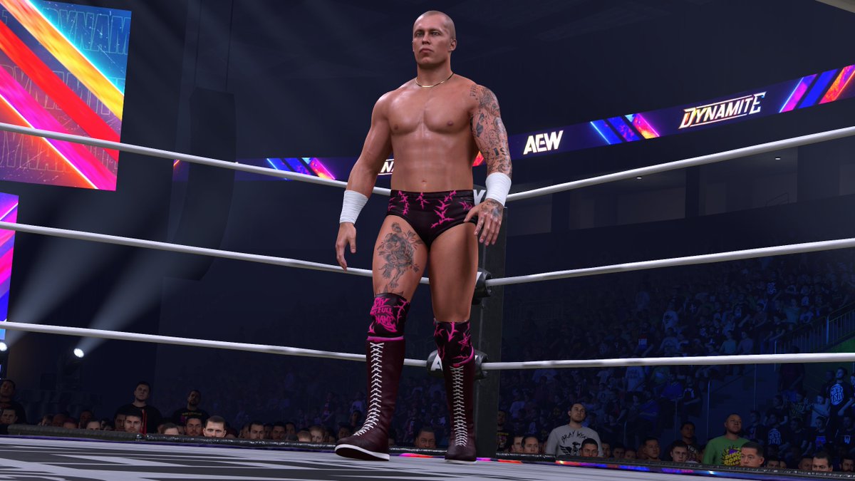 JakeyAttires's tweet photo. 💫"Kyle Fletcher 'Redemption 26", Is now up for early access.       
📷AEW Dynamite Arena by @titavius 
📷#WWE2K26 #AEW