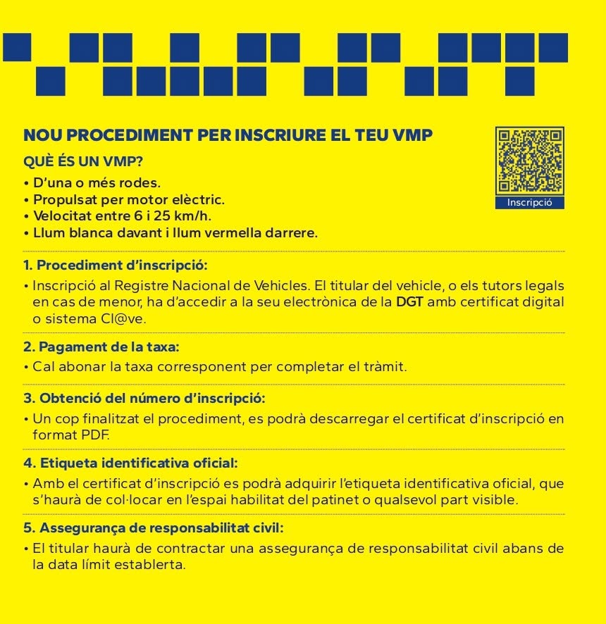 AjRoses's tweet photo. 🛴 Has d'inscriure el teu VMP? T'expliquem com fer-ho! Si tens un patinet elèctric, recorda que cal seguir el nou procediment oficial per obtenir la teva etiqueta identificativa.
🛡️ Mantenir el vehicle en regla és la millor garantia per a tu i per als altres.
#aRoses https://t.co/Sh8aX2EDlu