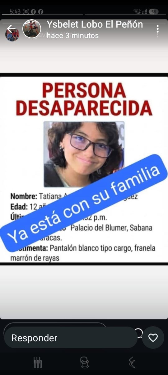 davuabg's tweet photo. Gracias a todos los que ayudaron a encontrarla... https://t.co/UmE1DAXmw7