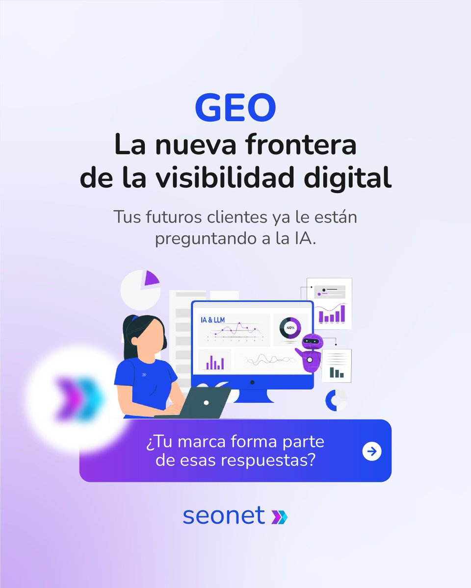 seonetdigital's tweet photo. Las personas ya no solo buscan en #Google.

También consultan herramientas de #IA para tomar decisiones.

#GEO ayuda a mejorar la #Visibilidad de tu marca en estas nuevas experiencias de búsqueda. https://t.co/DCkozyXHcU