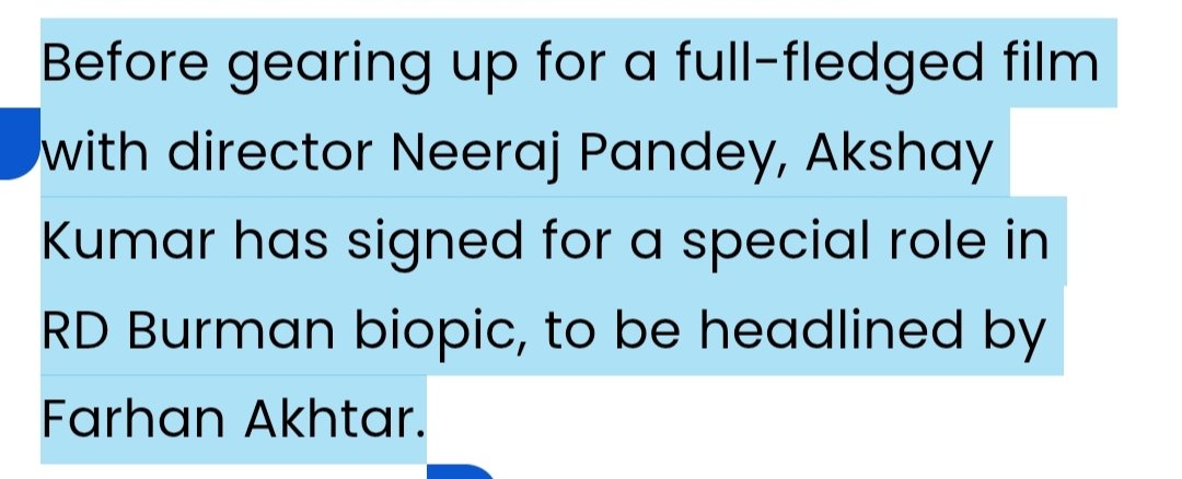 Shivam_Akkian's tweet photo. So basically, he’s in talks with Neeraj Pandey for a full-fledged film. Let’s see whether they finalize a fresh project or go ahead with a sequel like Special 26 or Baby. https://t.co/TVywDpKUq2