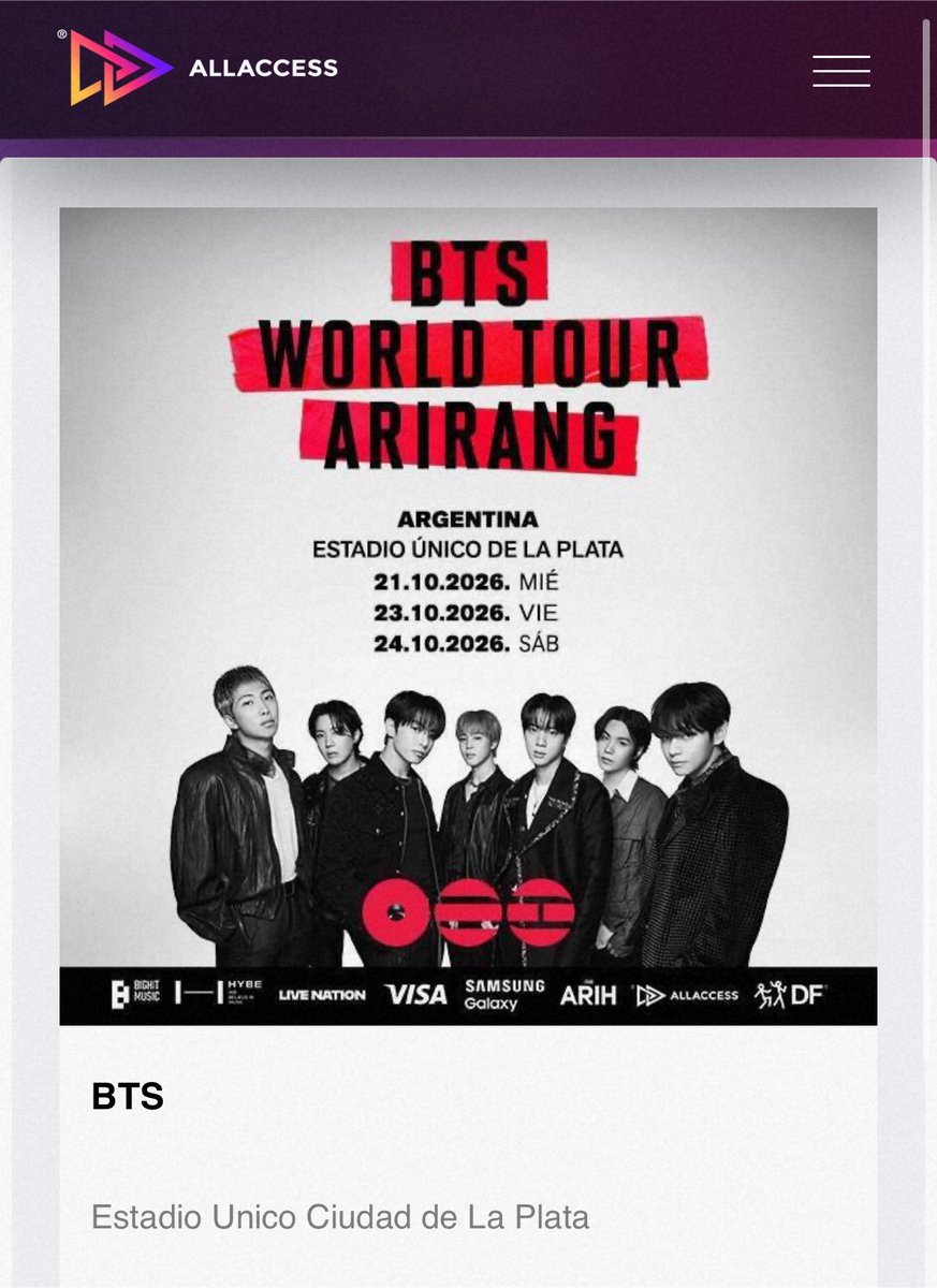 valkiri_a5's tweet photo. vendo entrada para BTS en Argentina, Viernes 23 de octubre en el Estadio Único de La Plata (Platea A sección 24 fila 15 asiento 12) ‼️más info por dm‼️
aclaro que NO SOY REVENDEDORA INTENCIONAL, por motivos personales no voy a poder ir ese día😭

ENTRADA / BTS ARGENTINA / VENDO https://t.co/QJNV9zQ9VG