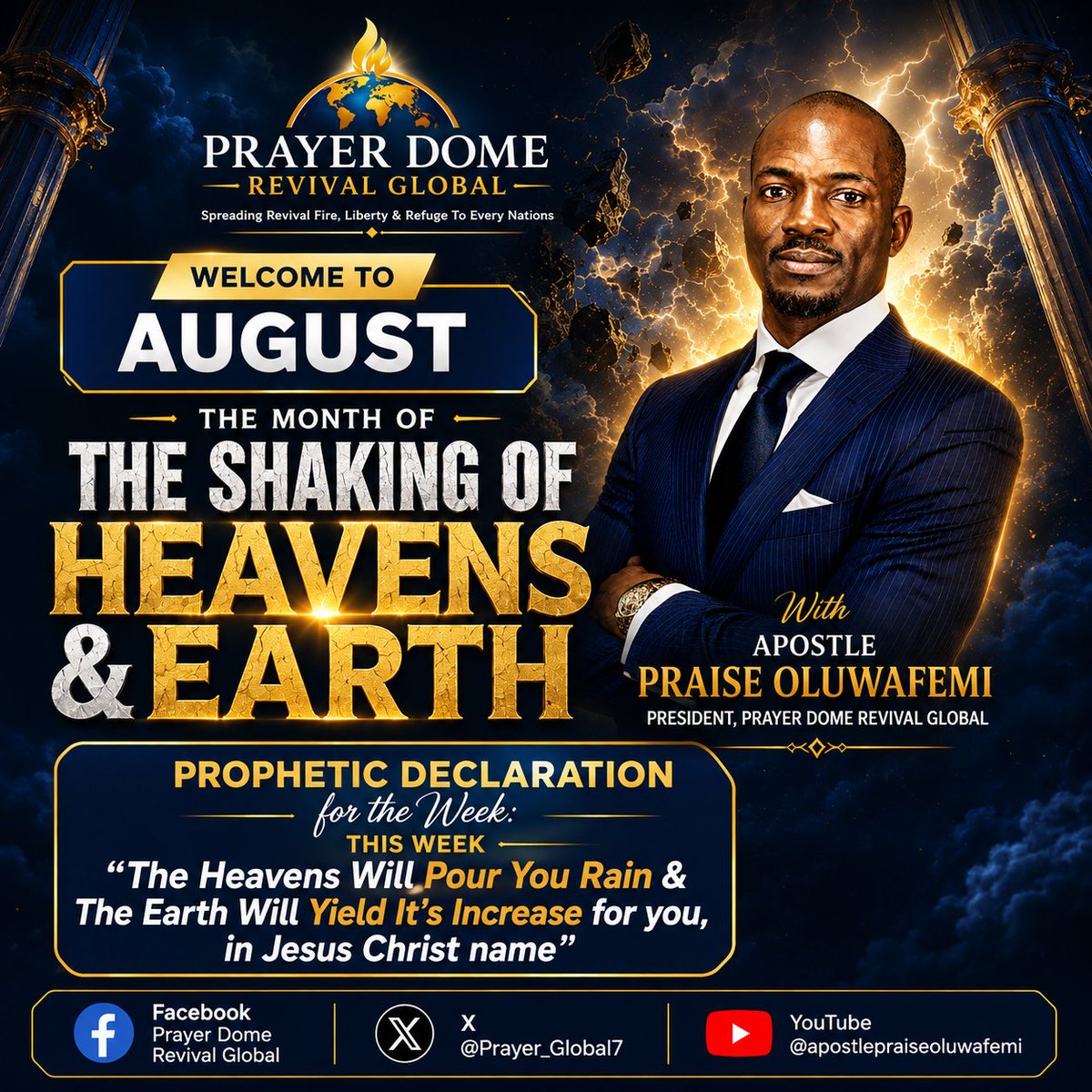 Prayer_Global7's tweet photo. PROPHETIC DECLARATION
"The heavens will pour you rain, and the earth will yield its increase."
Receive open heavens, divine increase, favor, and breakthrough this week.
If you receive it, declare AMEN.
#PrayerDomeRevivalGlobal #OpenHeavens #DivineIncrease https://t.co/xshCyY6pQA