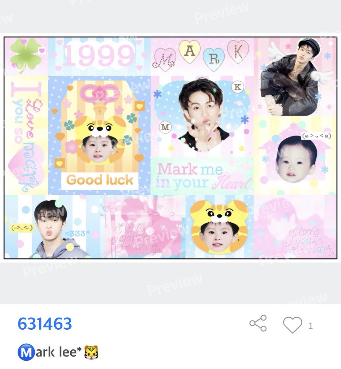babycutiejam's tweet photo. Happi Ⓜ️ark lee* 🐯 day
       ♥️ giveaway  
💌 igloo code : 631463

for personal use only❕
#오랜내여름민형아생일축하해
#AlwayswithMarkLee https://t.co/b2NrhynCL7