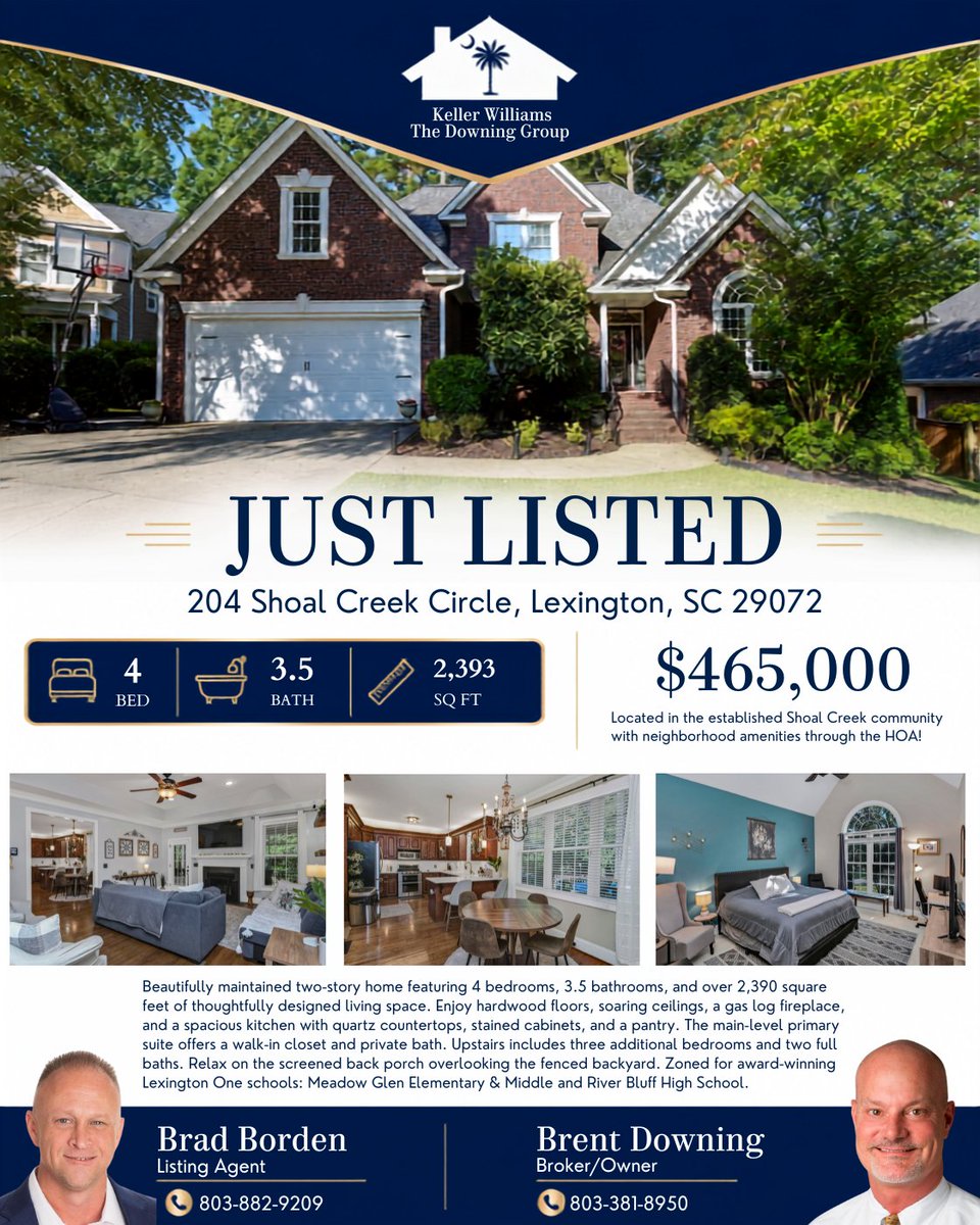 lakewoodbrent's tweet photo. π‘ Just listed in Lexington, SC!
π 204 Shoal Creek Circle
π° $465,000
π 4 beds
π 3.5 baths
π 2,393 sq. ft.
Brad Borden: 803-960-6208
#LexingtonSC #JustListed #SCRealEstate #HomesForSale https://t.co/oxVazm2g2Z
