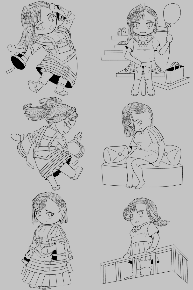 the_conducter's tweet photo. Still a long way on doing the Milgram Sticker sheets, but just finished the linking step for Yuno, will take a short break then will do the coloring. #milgramtwt #Milgram #02_m #conprep https://t.co/XW1nrhk1Uk