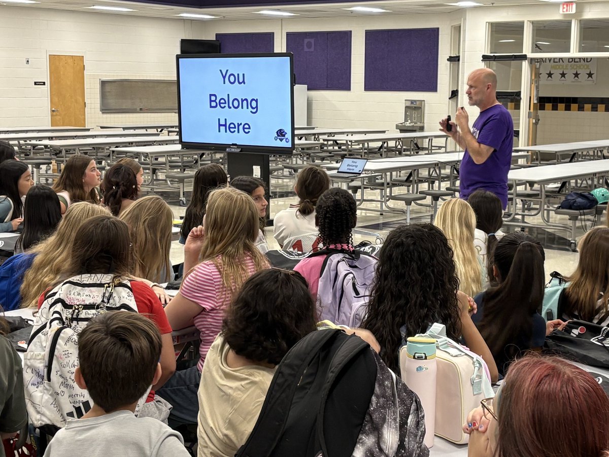 RBMS_Official's tweet photo. We are excited to welcome students back today! RBM 101 kicked off with our newest Ravens exploring the school, meeting friends and staff, and getting ready for a great middle school experience. We can’t wait for an amazing year! https://t.co/zomJ608HsP