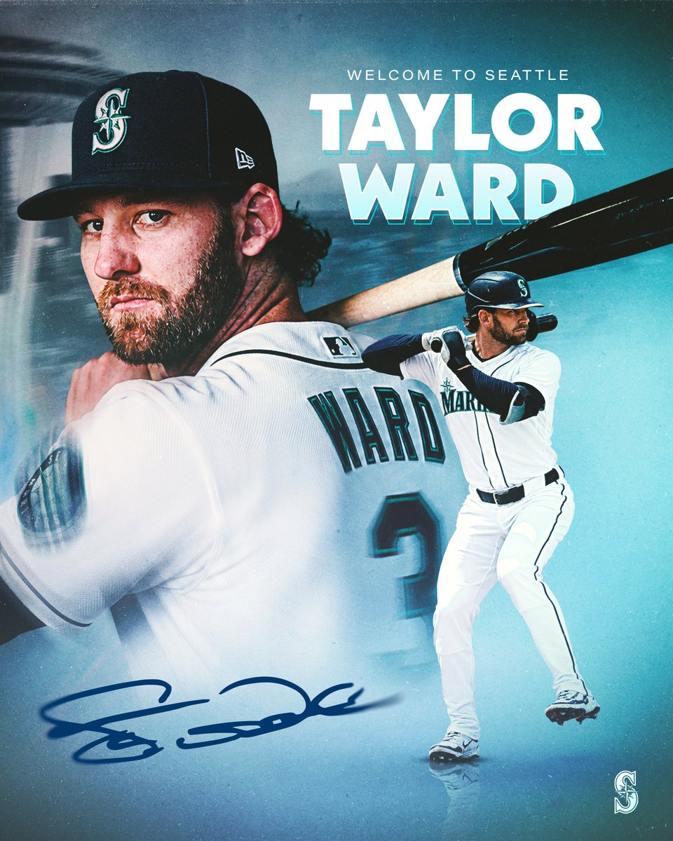 Mariners's tweet photo. Ward’s on board 🚢

We have acquired OF Taylor Ward from the Orioles in exchange for RHP Alex Hoppe and minor league RHPs Brock Moore &amp; Harrison Kreiling. #TridentsUp

🔗 https://t.co/j0lYYzz7A9 https://t.co/oyozWRMBRy