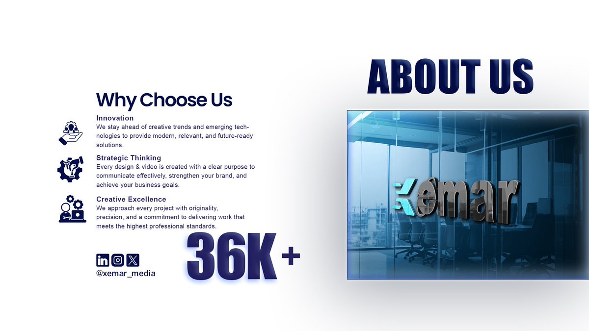xemar_media's tweet photo. Your brand deserves more than content.
It deserves strategy, creativity, and impact.
That's what we build at Xemar Creative Media.
Let's create something unforgettable.
#Xemar #CreativeMedia #Branding https://t.co/q6tgDJKdeh