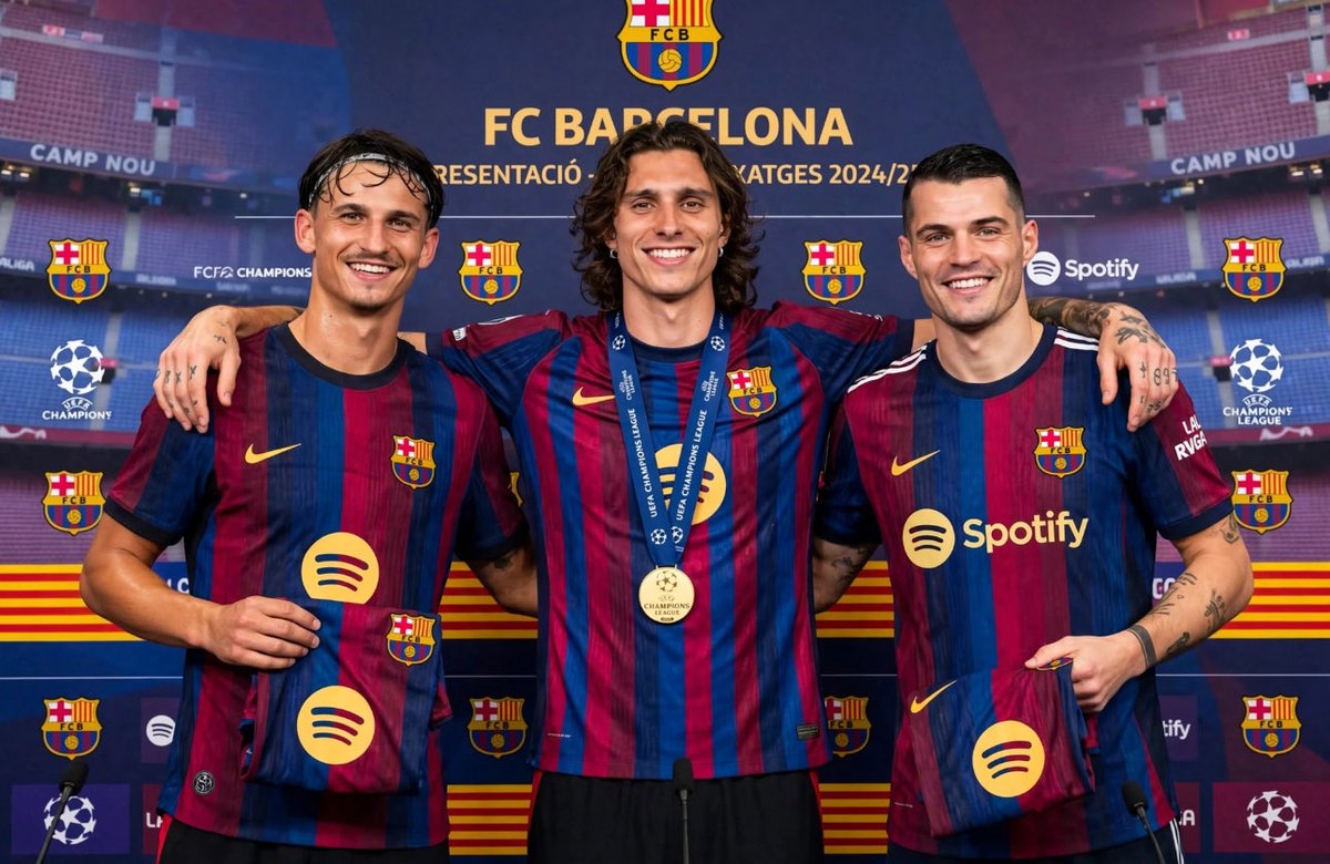 FCBOpinion1's tweet photo. Un mínimo @Deco20oficial 

- Riccardo Calafiori: Se convertiría en el mejor central zurdo del mundo
- Granit Xhaka: (Imposible Rodri) Con la lesión de Frenkie necesitamos un medio fiable 
- Esteban Lepaul: El mejor 9 económico que hay en el mercado, 20 goles te asegura https://t.co/SaIyls94h6