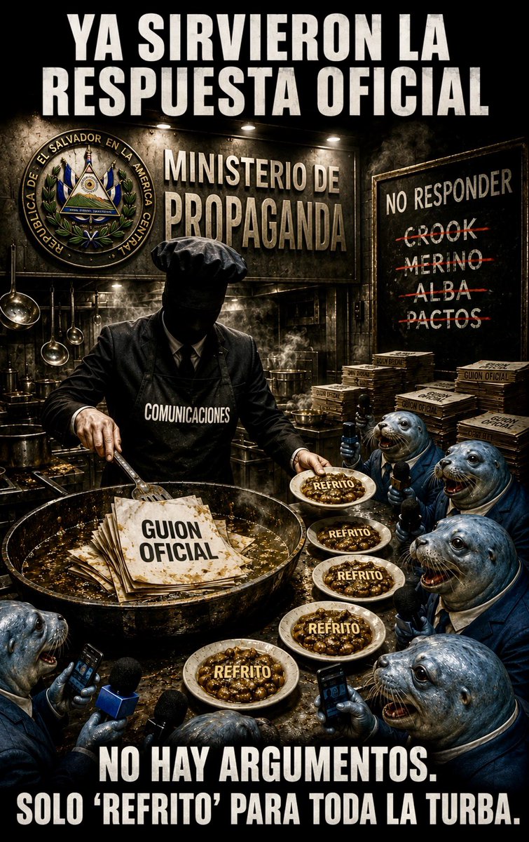 musikeys1's tweet photo. Ya les bajaron el menú del día.
#Refrito
Nadie explicará quién ordenó sacar al Crook, qué papel jugó Merino o por qué engavetaron investigaciones.
Eso sí, para putear a Univision y llorar “complot” les va a sobrar saliva.
Buen provecho. 🥘 https://t.co/NpOrHfxsUL