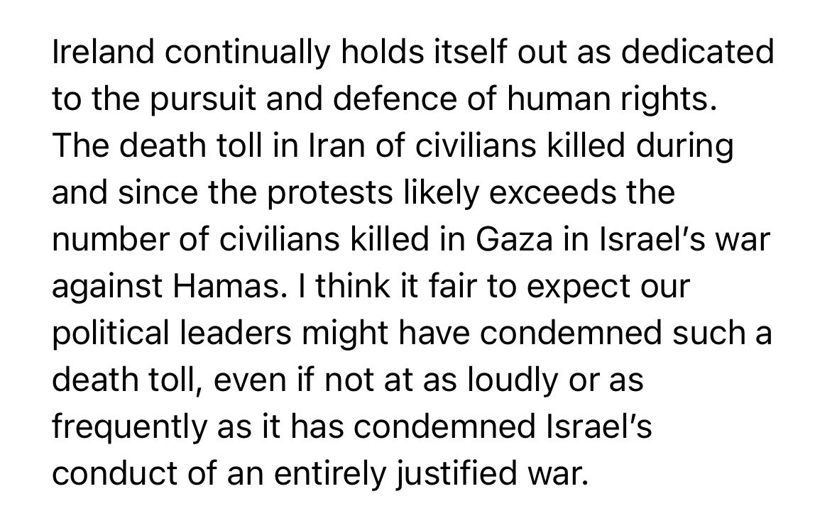 etc_tess's tweet photo. Why is the Irish government silent on the behaviour of the Iranian regime? Today I wrote to @MichealMartinTD @SimonHarrisTD @HMcEntee and @JohnLahart to ask. https://t.co/V8KdF5N1bk